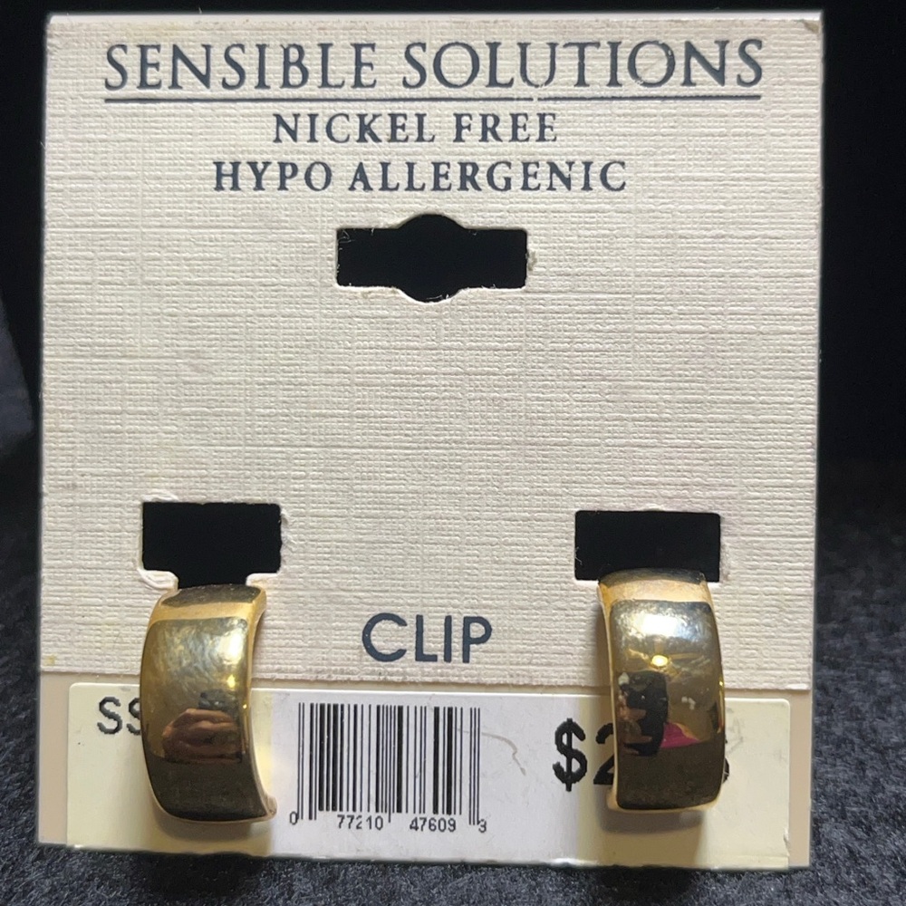 Vintage Sensible Solutions gold.toned, earrings-nickel free and hypo allergenic